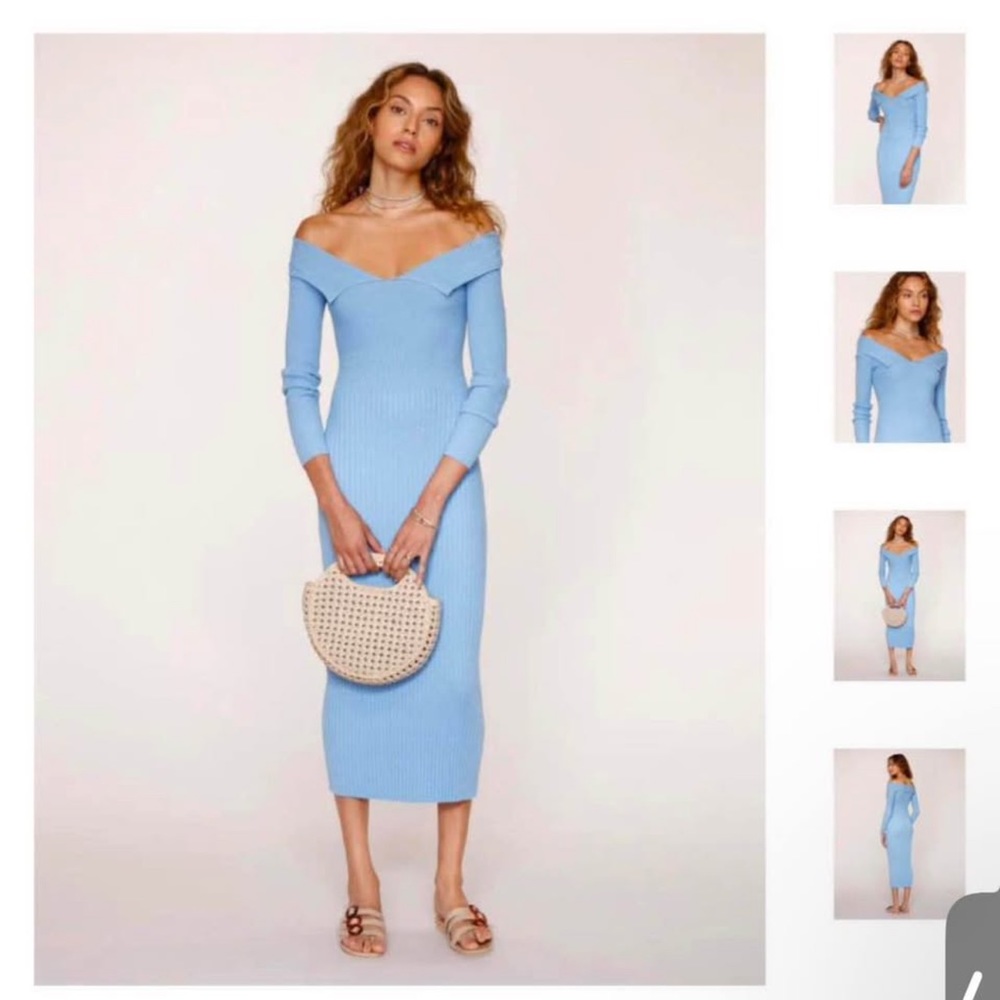 heartloom blue ribbed dress